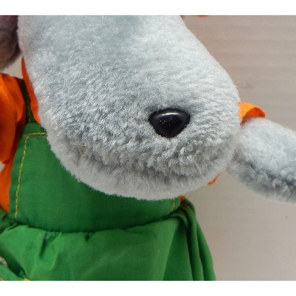 Knickerbocker Periwinkle Grey Mouse Shelf Sitter Plush Stuffed Animal 1978 - Picture 12 of 12